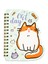 Sevimli Kedi A6 Çizgili Defter Sarı 2