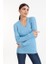 Vs Bayan V Yaka Saç Örgü U.kol Bluz 21 110 A.mavi 2
