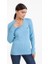 Vs Bayan V Yaka Saç Örgü U.kol Bluz 21 110 A.mavi 4