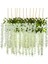 48 Paket (43,2 Ft) Yapay Wisteria Asma Sahte Wisteria Asılı Çelenk Ipek Uzun Asılı Çalı Çiçekleri Dize (Beyaz) (Yurt Dışından) 3