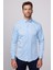 Slim Fit Pamuklu Düz Erkek Mavi Gömlek 3