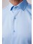 Slim Fit Pamuklu Düz Erkek Mavi Gömlek 4