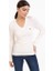 Vs Bayan V Yaka Saç Örgü U.kol Bluz 21 110 Ekru 2