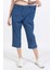 Vs Bayan Büyük Beden Tensel Kapri Patolon 23Y 031 Denim 4
