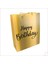 Happy Birthday Altın Karton Çanta, 32 x 26 x 10 cm - 1 Adet 1