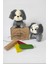 2 Adet Peluş Tasmalı Köpek Anahtarlık -14 cm -Gri- Oyuncak- Çanta Süsü - Doğum Günü Hediyesi 1