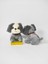 2 Adet Peluş Tasmalı Köpek Anahtarlık -14 cm -Gri- Oyuncak- Çanta Süsü - Doğum Günü Hediyesi 2