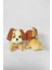 2 Adet Peluş Tasmalı Köpek Anahtarlık -14 cm -Turuncu- Oyuncak -Çanta Süsü - Doğum Günü Hediyesi 2