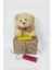 Peluş Tombik Güllü Ayıcık Anahtarlık -15 Cm- Kahve - Oyuncak - Çanta Süsü - Doğum Günü Hediyesi 1