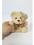 Peluş Tombik Güllü Ayıcık Anahtarlık -15 Cm- Kahve - Oyuncak - Çanta Süsü - Doğum Günü Hediyesi 2