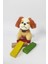 Peluş Tasmalı Köpek Anahtarlık -14 cm -Turuncu - Oyuncak - Çanta Süsü - Doğum Günü Hediyesi 1