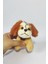 Peluş Tasmalı Köpek Anahtarlık -14 cm -Turuncu - Oyuncak - Çanta Süsü - Doğum Günü Hediyesi 2