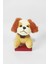 Peluş Tasmalı Köpek Anahtarlık -14 cm -Turuncu - Oyuncak - Çanta Süsü - Doğum Günü Hediyesi 3