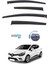 Renault Clio 4 Araca Özel Cam Rüzgarlığı Marka Mugen 4'lü 1