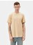 4SAM10065HK Koton Erkek T-Shirt Bej 1