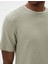 4SAM10065HK Koton Erkek T-Shirt Haki 5