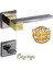 Begonya Lüx Füme Gold Kare Rozetli Wc-Banyo Uyumlu Kapı Kolu Sağa ve Sola Uygun Kapı Kolları 1 Takım 1