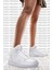 Ebernon Mid Triple Leather Unisex Sneaker Hakiki Deri Bilekli Spor Ayakkabı Beyaz 2