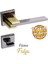 Fulya Lüx Füme Gold Kare Rozetli Wc-Banyo Uyumlu Kapı Kolu Sağa ve Sola Uygun Kapı Kolları 1 Takım 1