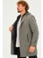 PLT8401 Dewberry Erkek Palto-Diagonal Gri 5