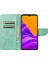 Samsung Galaxy Xcover Pro 2 Için 5g Baskı Kelebek Çiçek Pu Deri Stand Vaka Telefon Cüzdan Kapak Yeşili (Yurt Dışından) 1