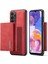 Samsung Galaxy A23 5g (Global Versiyon)/4g Çıkarılabilir 2'si 1 Arada Cüzdan Tarzı Giyim Dayanıklı Destek Kablosuz Şarjlı Cep Telefonu Kasa Kırmızısı (Yurt Dışından) 2