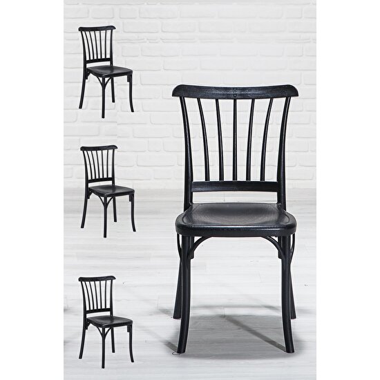Sandalie Violet Home Mutfak Sandalyesi 4 Adet – Siyah