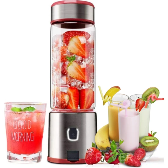 Rever 450ML Şarjlı Kişisel Blender Taşınabilir Smoothies Shake'n Cook & Eat