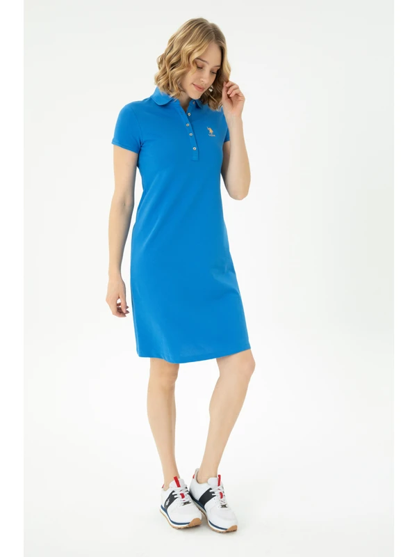 U.S. Polo Assn. Kadın Saks Örme Elbise 50262672-VR045