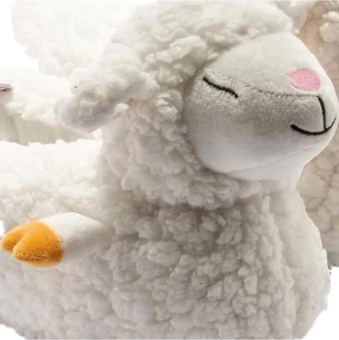 Twigy AA0652 Kadın Kuzu Desenli Beyaz Sessiz Taban Panduf Tekstil Malzeme ile Rahat Kullanım görsel 3