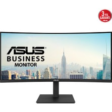 ASUS TUF GAMING VA34VCPSN 34 VA KAVISLI FREESYNC 3440x1440 4MS 100HZ DP HDMI USB MM VESA 3YIL EYECARE, FLICKER-FREE,DUSUK MAVI ISIK, YÜKSEKLİK AYARI USB-C PD65 W Monitör