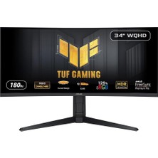 ASUS TUF GAMING VG34VQL3A 34 HDR VA KAVISLI FREESYNC 3440x1440 1MS 180HZ DP HDMI USB MM VESA 3YIL EYECARE YUKSEKLIK AYARI %125 Srgb Monitör