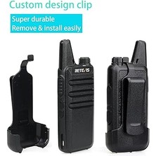 Retevis RT622 PMR446 Radyo + RTC22 Altı Yollu Şarj Cihazı Uzun Mesafe Walkie Talkie VOX Şarj Edilebilir Araba El Telsizi Yetişkinler için Kamp Siyah (1 Çift)