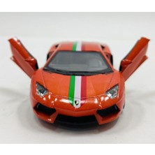 Hepsilazım Lamborghini Aventador LP700-4 Model Metal Araba 1-38 Ölçek Lisanslı Turuncu