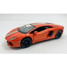 Hepsilazım Lamborghini Aventador LP700-4 Model Metal Araba 1-38 Ölçek Lisanslı Turuncu