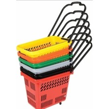 Antelope 54 Lt Tekerlekli Plastik Alışveriş Market Sepeti
