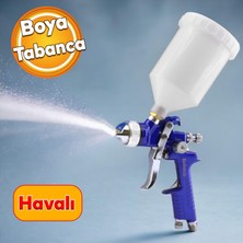 Badem10 Metal Ahşap Plastik Yüzey Boyama Tabancası Üstten Depolu Havalı Boya Tabanca 600 ml 1.7 mm Uç