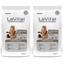 La Vital Kuzulu Premium Kısır Kedi Maması 1.5 kg 2'li Paket