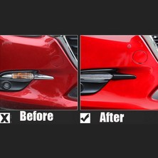 Xiyu Shop Siyah Stil Mazda 3 Axela Için Ön Sis Lambası Kaş Kapağı Trim Sticker Gündüz Çalışan Işık Dekorasyon Kapakları (Yurt Dışından)