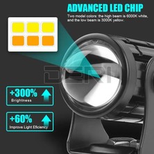 Xiyu Shop 1 Adet Hafif Stil Araba LED Çalışma Işığı Projektör Lens Hi-Lo Işın Motosiklet Kir Bisiklet Spot Işığı Yardımcı Lamba Kamyonlar Için LED Sis Lambası Suv'lar Utv Atv (Yurt Dışından)