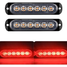 Xiyu Shop 2 Adet Kırmızı 2 Adet Dc LED Çalışma Işık Çubuğu Taşkın Nokta Offroad 4WD Araba Suv Sürüş Sis Lambası Araba Suv Van Kamyon Işıkları Için LED Çubuk Işık (Yurt Dışından)