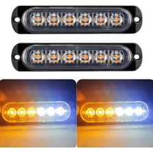 Xiyu Shop 2 Adet Kırmızı 2 Adet Dc LED Çalışma Işık Çubuğu Taşkın Nokta Offroad 4WD Araba Suv Sürüş Sis Lambası Araba Suv Van Kamyon Işıkları Için LED Çubuk Işık (Yurt Dışından)