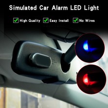 Xiyu Shop Diğer Stil Mavi Strobe Sinyal Güvenlik Sistemi Evrensel Flaş Uyarı LED Işık Alarm Lambası Araba Güneş Enerjisi Simülasyonu Sahte Hırsızlığa Karşı Dikkat (Yurt Dışından)