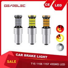 Xiyu Shop 1157 BAY15D Stili Sarı 1 Adet Canbu Baw BAY15D Smd LED Fren Lambaları 12V Otomatik Ters Lamba Gündüz Çalışan Sinyal Işığı (Yurt Dışından)