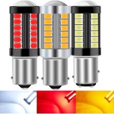 Xiyu Shop T25 3157 P27-7W Stili Kırmızı 2x BAY15D P LED Baw PY21W Bauar Kuyruk Ampul Fren Lambaları Otomatik Ters Lamba Sinyal Işığı (Yurt Dışından)