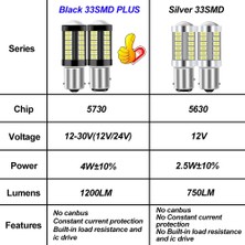 Xiyu Shop T25 3157 P27-7W Stili Kırmızı 2x BAY15D P LED Baw PY21W Bauar Kuyruk Ampul Fren Lambaları Otomatik Ters Lamba Sinyal Işığı (Yurt Dışından)