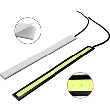 Xiyu Shop 6000-8000K Tarzı Yeşil 2x 17CM Cob Drl LED Gündüz Çalışan Işık LED Şerit Işık Dış Atmosfer Lambası Araba Sis Ampul Su Geçirmez Beyaz Kırmızı Sarı 12V (Yurt Dışından)