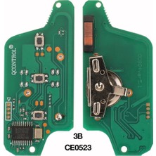 Xiyu Shop CE0523 Pcb Stili Fsk Modülasyonu Jingyuqmhz ID46 Sormak Fsk Araba Anahtarı Için Peugeot Partner Uzaktan Anahtar 3 Düğme CEE0536 (Yurt Dışından)