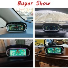 Xiyu Shop Evrensel LCD Araba Dijital Su Sıcaklık Ölçer Voltmetre Oto Motosiklet Su Sıcaklık Sensörü V 24V Volt Metre (Yurt Dışından)