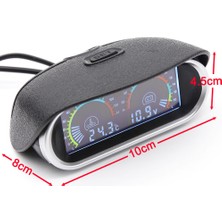 Xiyu Shop Evrensel LCD Araba Dijital Su Sıcaklık Ölçer Voltmetre Oto Motosiklet Su Sıcaklık Sensörü V 24V Volt Metre (Yurt Dışından)